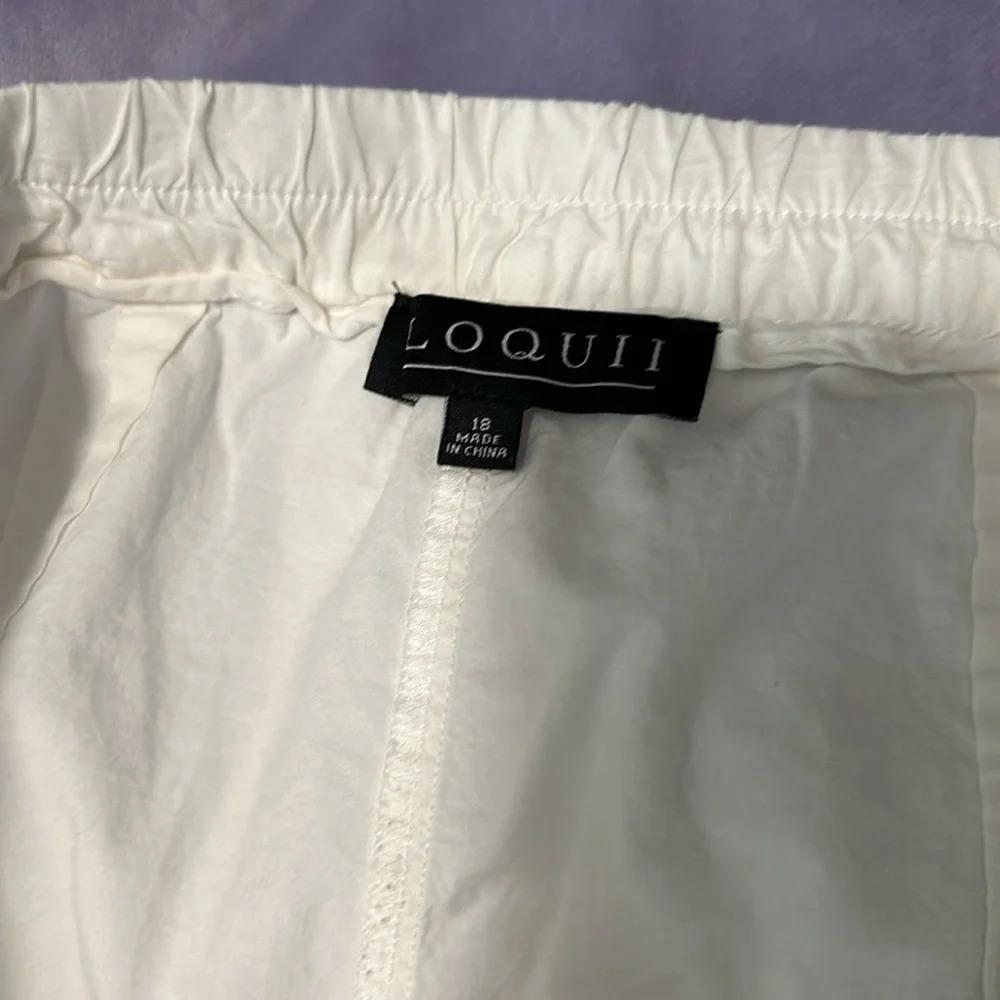 ELOQUII White Eyelet shorts - Size 18 - Picture 4 of 4